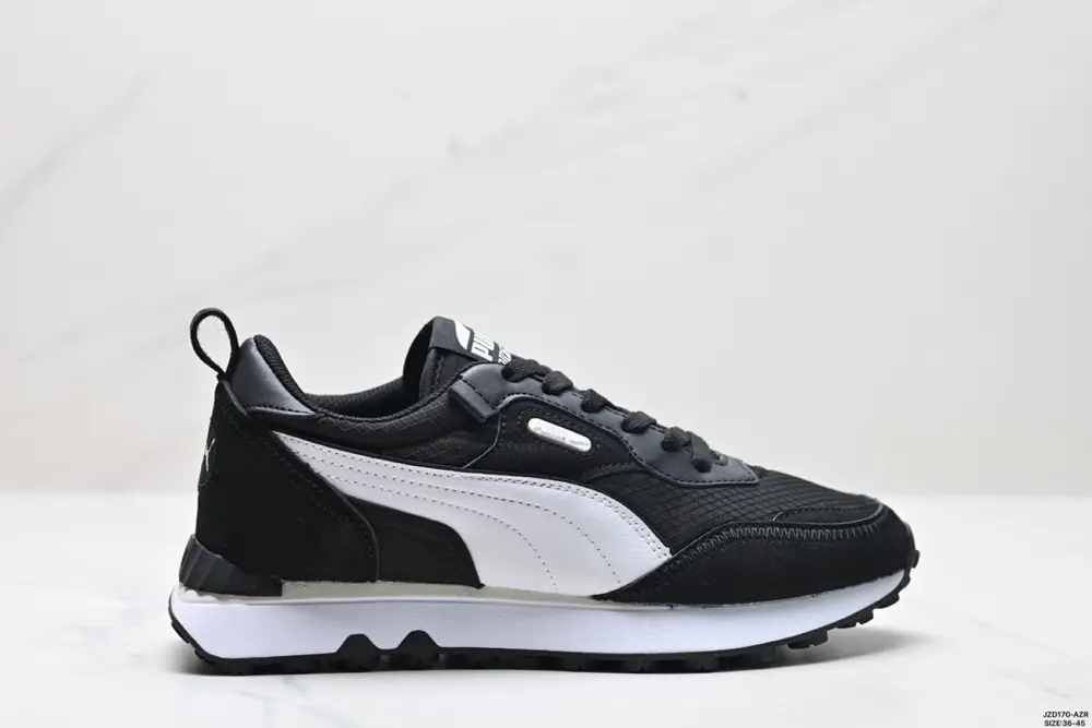 PUMA Rider FV Ivy League fabric leather retro easy to wear shock-absorbing wear-resistant 387672
