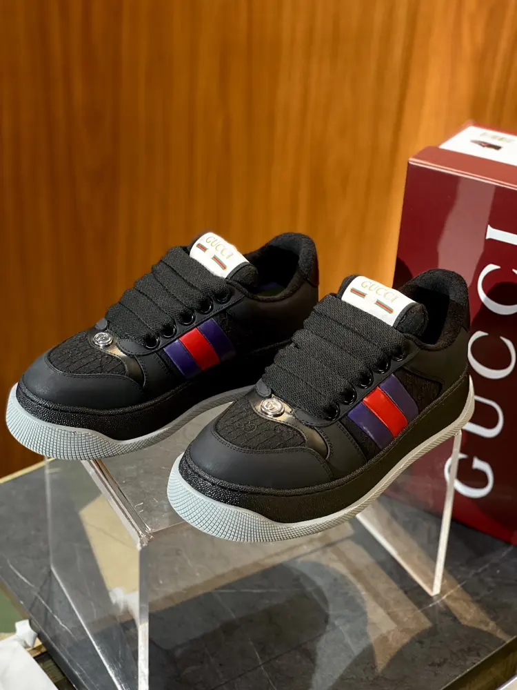 Gucci Men’s GG Thick-soled Sneakers with Web
