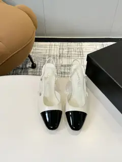 Chanel classic slingback high-heeled sandals