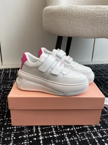 Acne Studios thick-soled casual Velcro smiley face white shoes are a great product