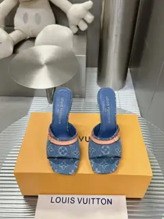 Louis Vuitton high-heeled slippers