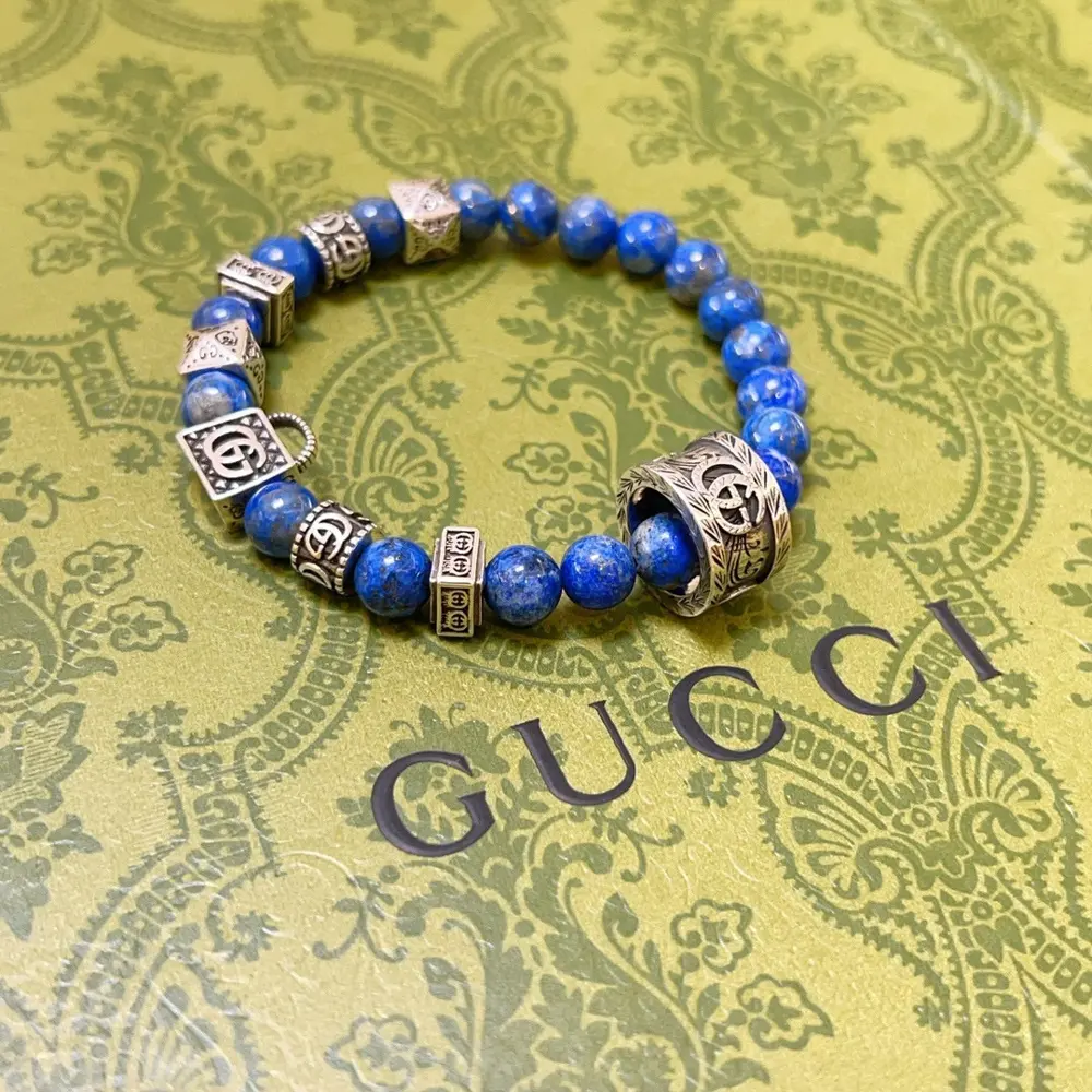 Gucci bracelet counter exquisite version natural lapis lazuli Gucci bracelet Lapis lazuli