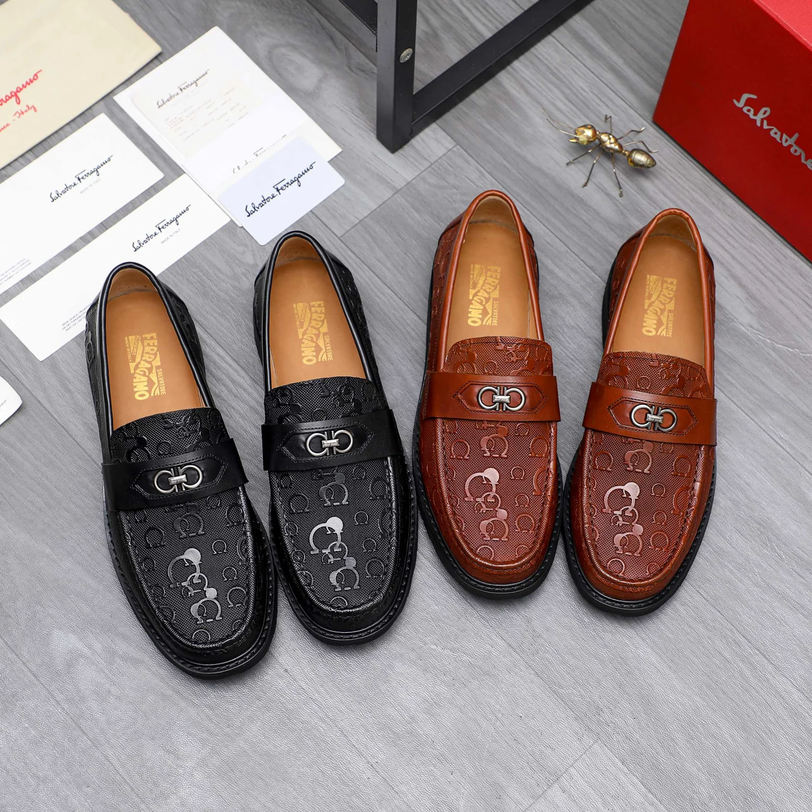 Salvatore Ferragamo business slip-on shoes