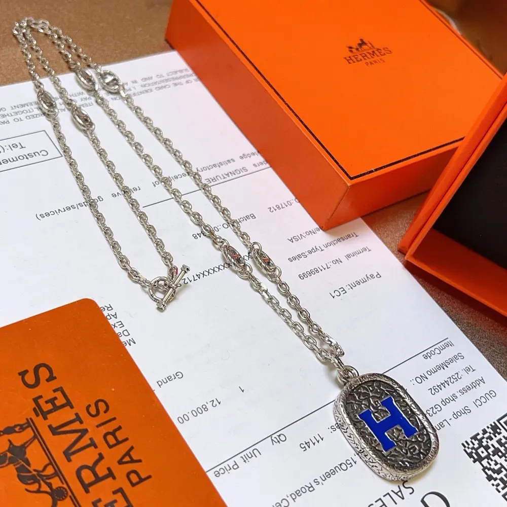 HERMES Necklace Pig Nose Necklace Series Jewelry Imported Customization. High-end Chain