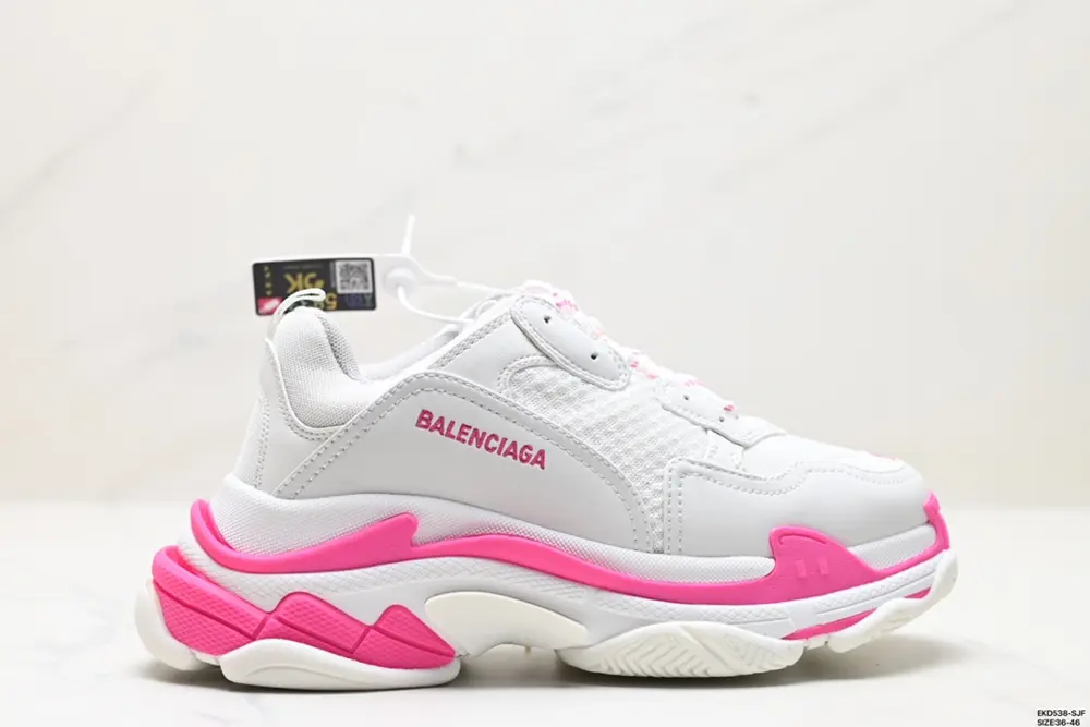 Balenciaga Triple S polyester fabric leather shock-absorbing non-slip wear-resistant 524039