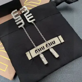 Miu Miu Miu letter tassel earrings