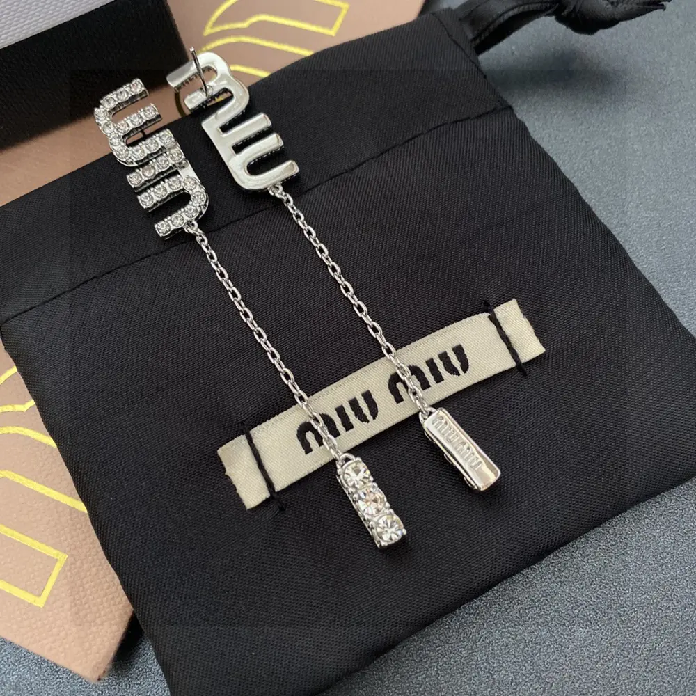 Miu Miu Miu letter tassel earrings