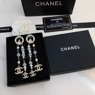 Chanel pearl earrings