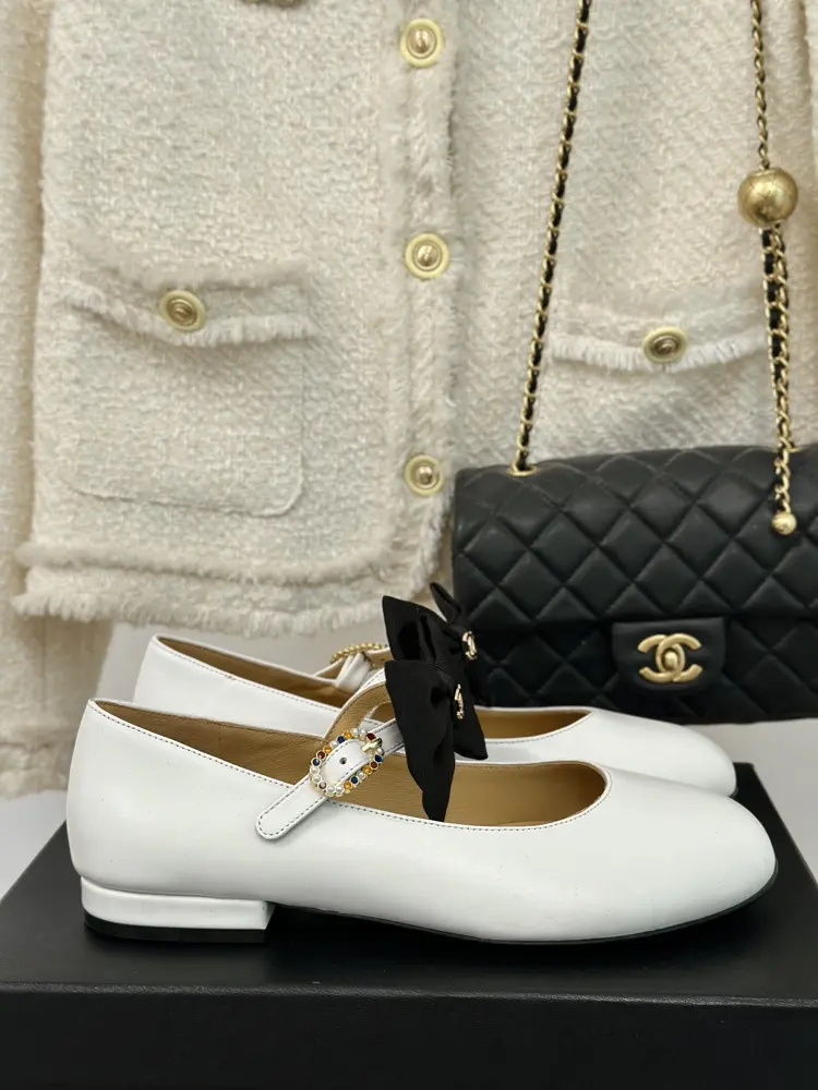 Chanel Milan Fashion Show Bow Mary Jane Shoes