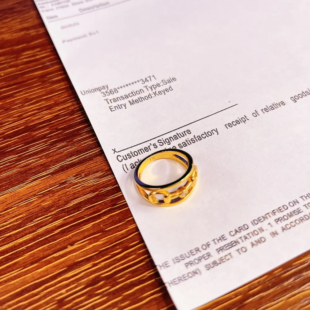 GUCCI Gold Horsebit Diamond Ring Size 6-11
