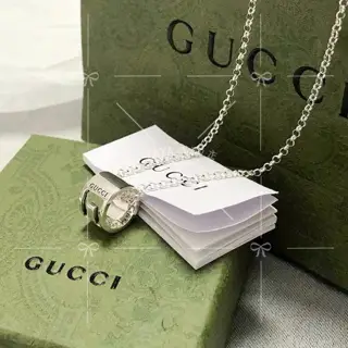 Gucci hollow retro old waist couple necklace