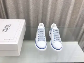 Alexander McQueen white shoes with colorful edges