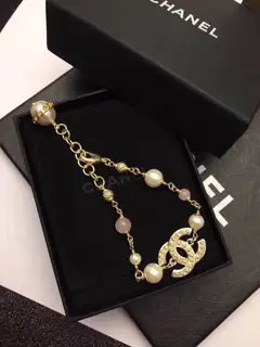 Chanel pearl bracelet length 15cm + 5cm extension chain