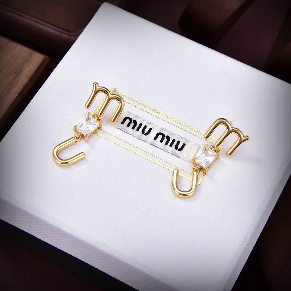 miumiu letter earrings