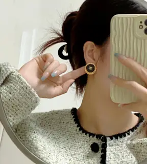 CHANEL style ear clips Earrings