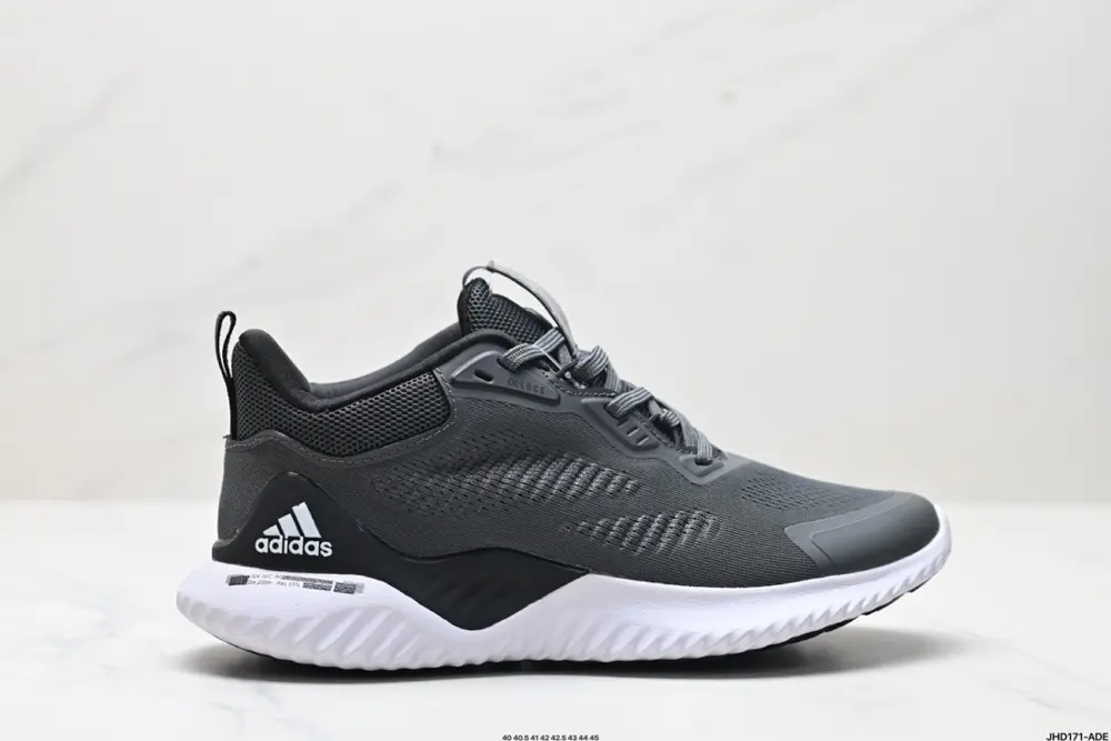 Adidas Alphabounce Alpha High Elastic Horse Brand Shark Gill Pattern Outsole Casual Sports HQ3647