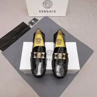 Versace Upper Italian cowhide leather + Versace brand embossing