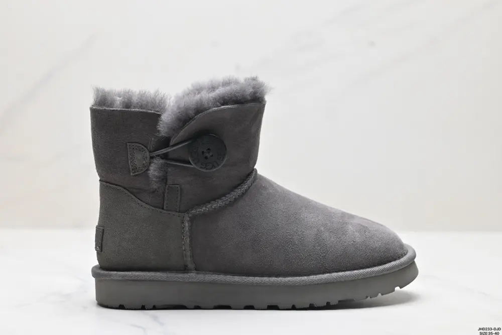 UGG Bailey Button II Boot sheepskin warm and non-slip plus velvet short mid-tube snow boots