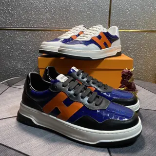 Hermès men’s color-blocked sneakers