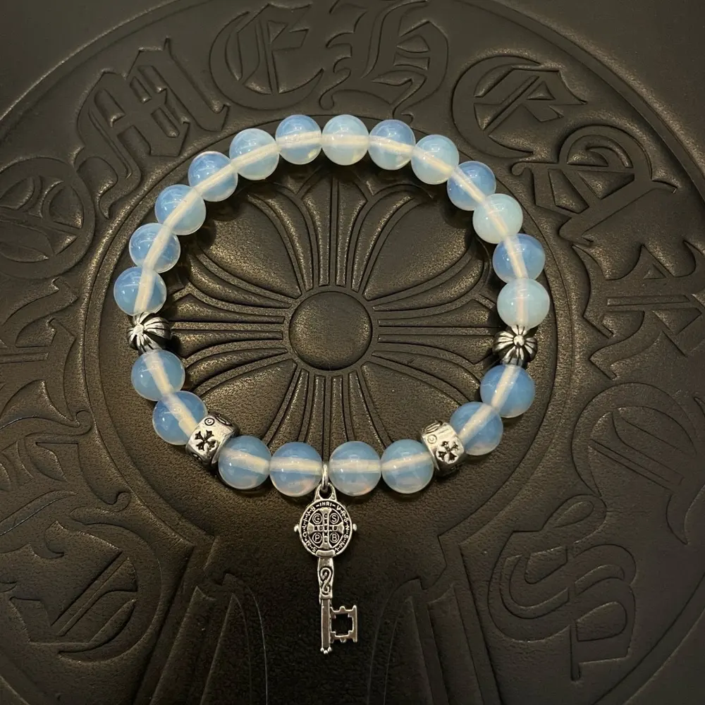 Chrome Hearts Classic Retro Multi-element Blue Crystal Bracelet