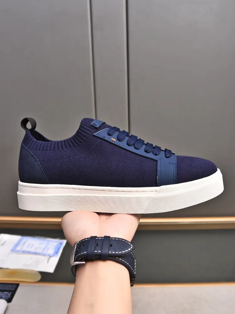 Santoni Italian men’s handmade calfskin casual shoes. Each pair of shoes from this Italian