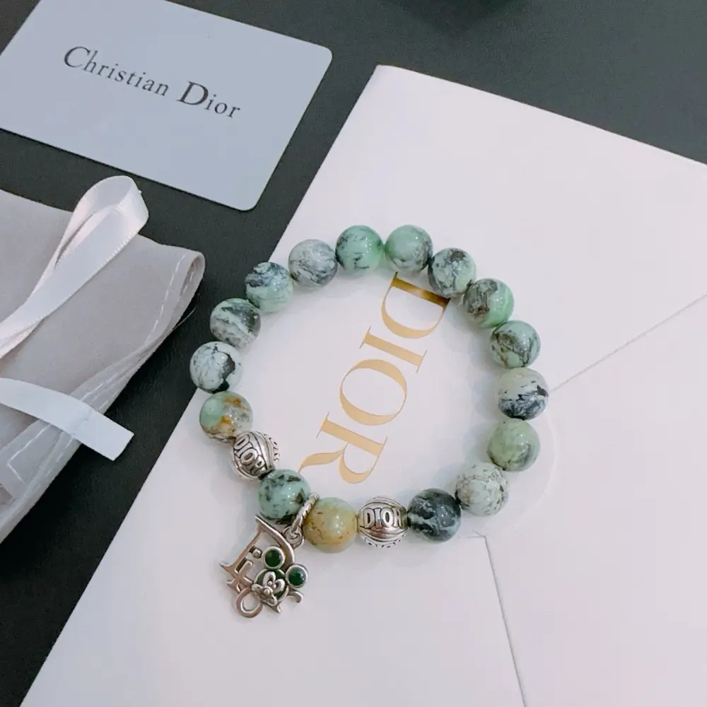Counter-made version DIOR multi-element agate Thai silver style bracelet G-Dragon star same