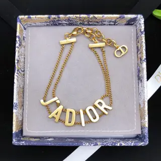 DIOA Dior original new product JADIOR logo double-layer bracelet high-end quality