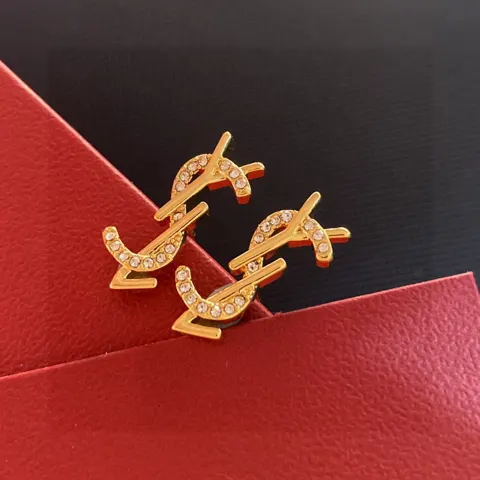 Yves Saint Laurent antique gold earrings