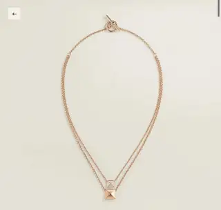 Hermes rivet full diamond necklace