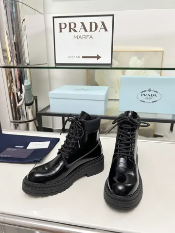 Prada platform thick sole pocket triangle label Boots
