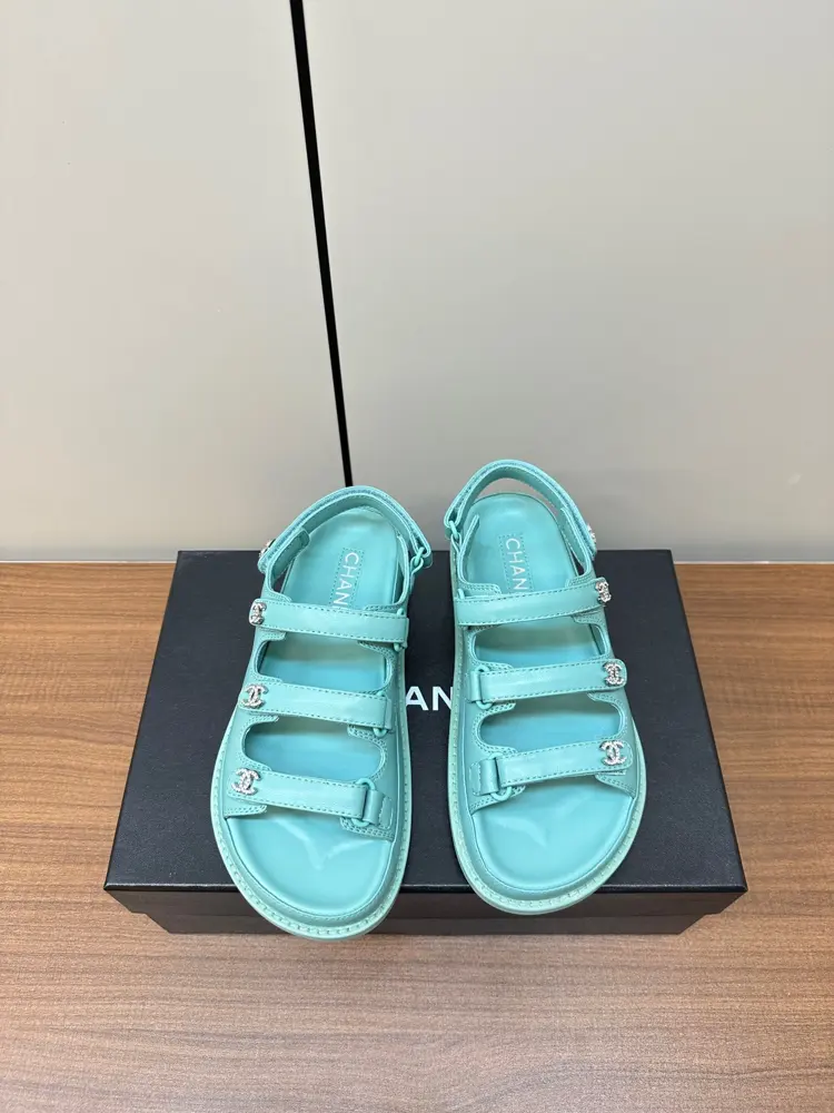 Chanel Velcro Beach Sandals