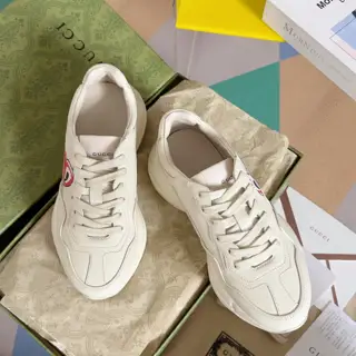 GUCCI Rhyton series latest version double G dad shoes couple style thick sole casual sports