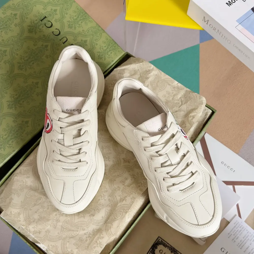 GUCCI Rhyton series latest version double G dad shoes couple style thick sole casual sports