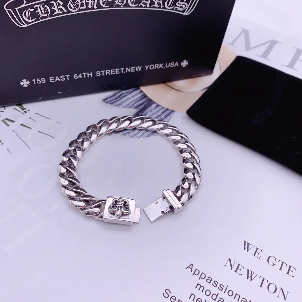 Chrome Hearts Anchor Military Flower Thin Bracelet