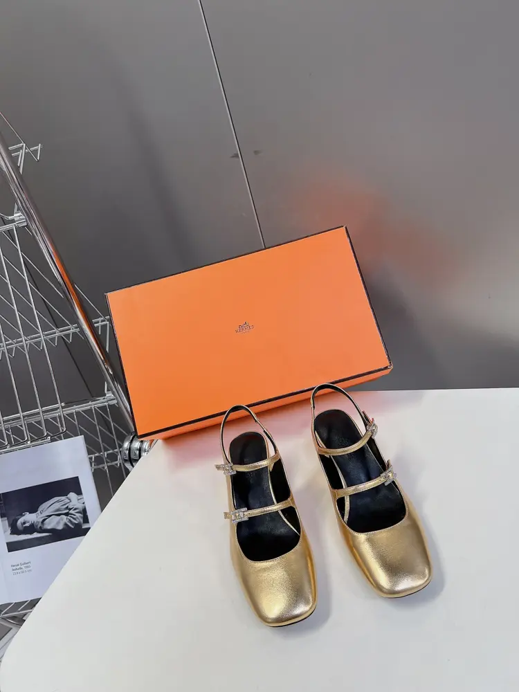 HERMES autumn and winter new Mary Jane Heels