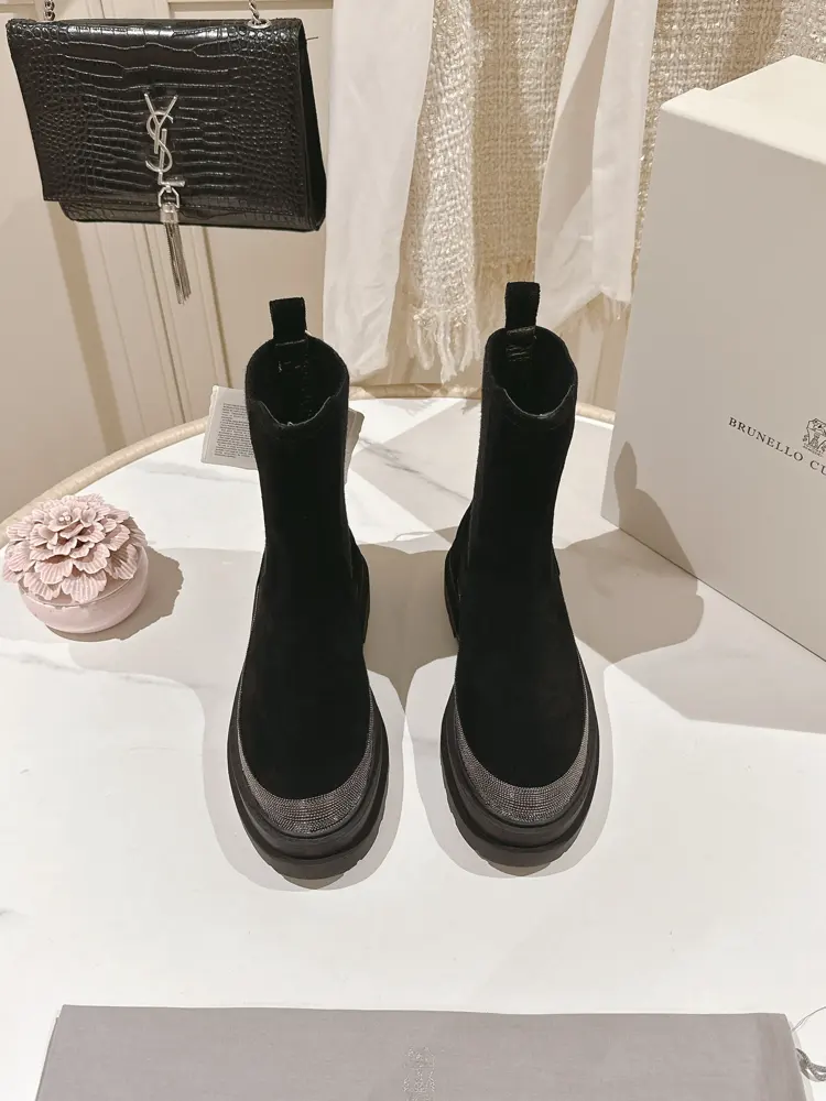 Brunello Cucinelli Ankle Boots The classic inspiration from loafers defines the modern