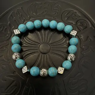 Chrome Hearts classic retro multi-element blue turquoise bracelet