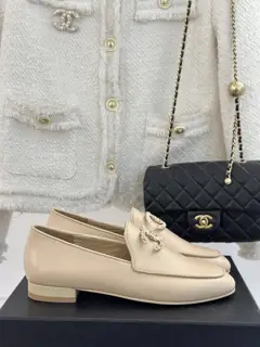 Chanel Big Double C Chain Buckle Loafers