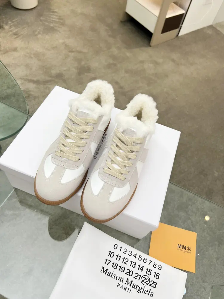 Maison Margiela Australian sheep curly wool German training shoes