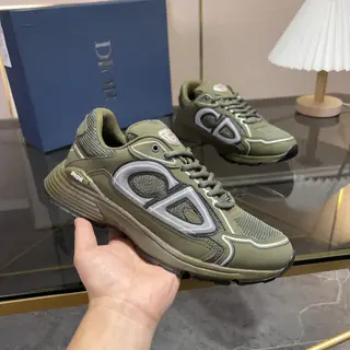 Dior B30 low-top sneakers Crafted from grey mesh and white tech fabric
