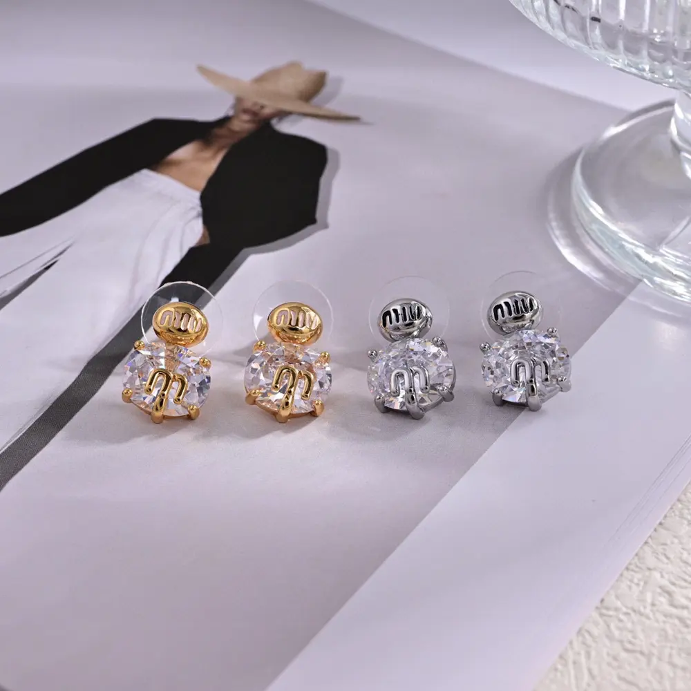 miumiu letter earrings