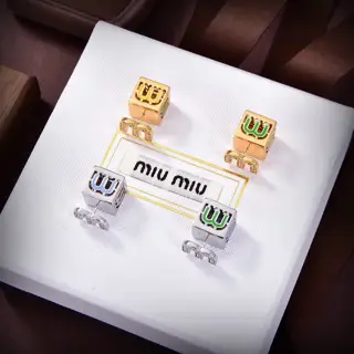 miumiu letter earrings