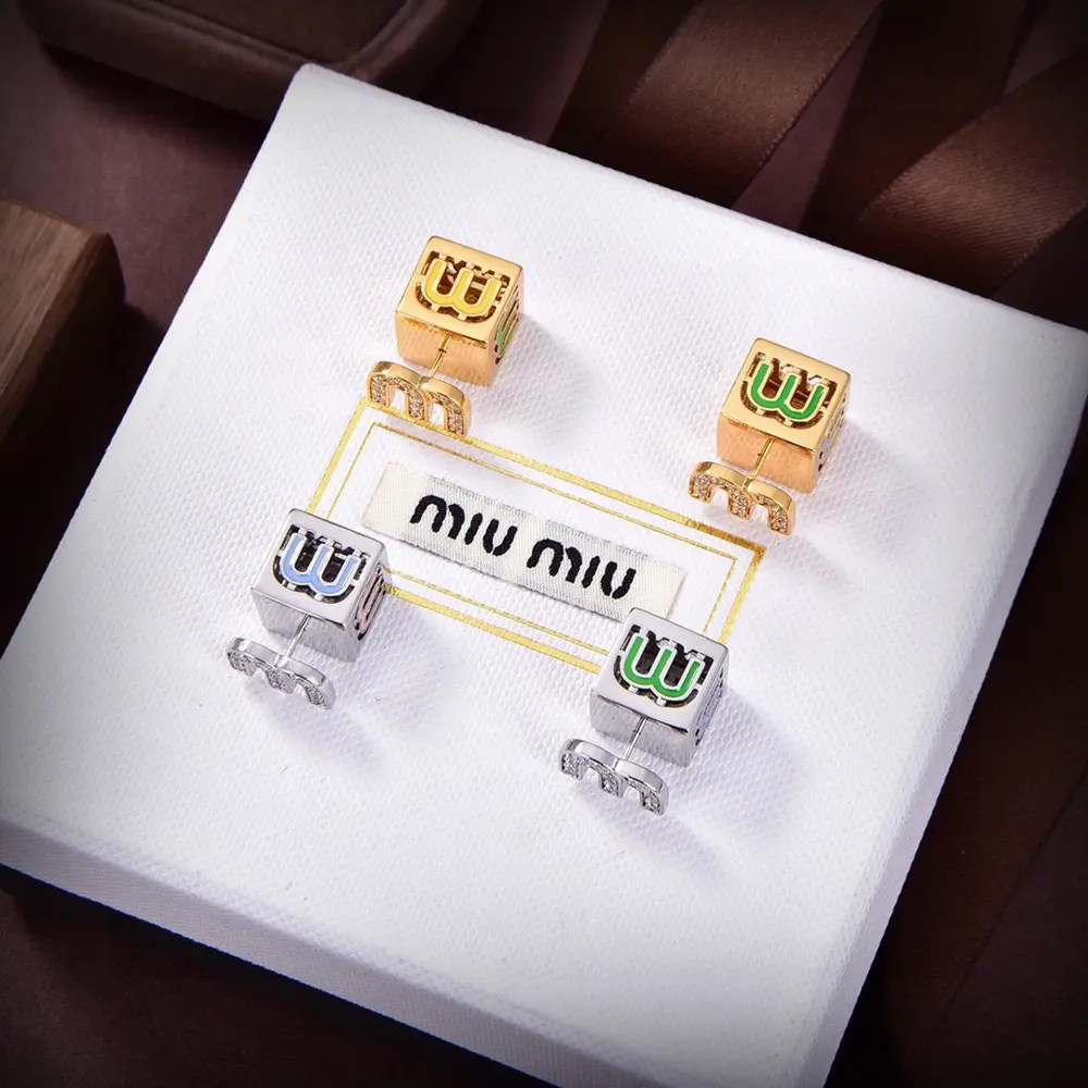 miumiu letter earrings