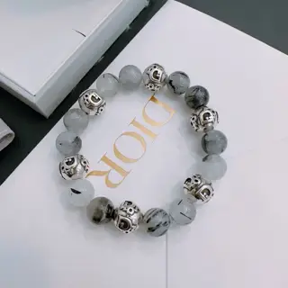 DIOR multi-element agate Thai silver style bracelet