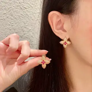 Louis Vuitton classic monogram earrings