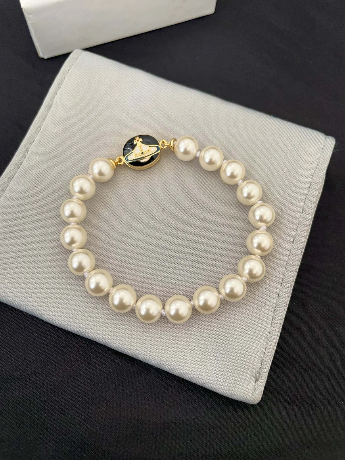 Vivienne Westwood Saturn Pearl Bracelet