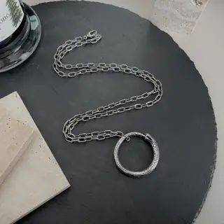 Gucci snake ring retro fashion necklace
