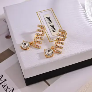 miumiu letter earrings