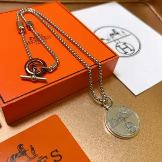 HERMES Necklace Pig Nose Necklace Series Jewelry Imported Customization. High-end chain