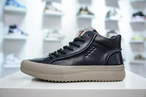 ECCO mid-high top popular model thick sole heightening cool sneakers street fashion casual